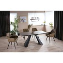 Стол обеденный SIGNAL SALVADORE эффект дерева/черный мат 160-240/90